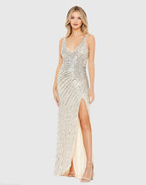 Sequin A Line Gown